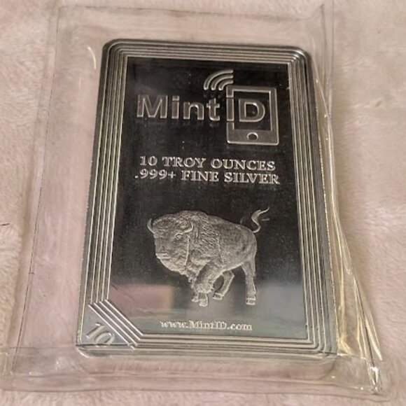 O2 MINT D 10 OZ .999 FINE BUFFALO SILVER BAR W/ TAMPER-PROOF NFC MICROCHIP - Picture 2 of 3